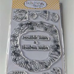 Christmas wreath stamp