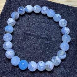 Natural blue fire agate bracelet