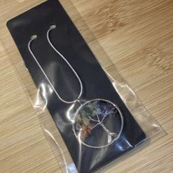 Mixed Crystal tree of life necklace