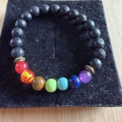 Chakra Bracelet, Lava Stone