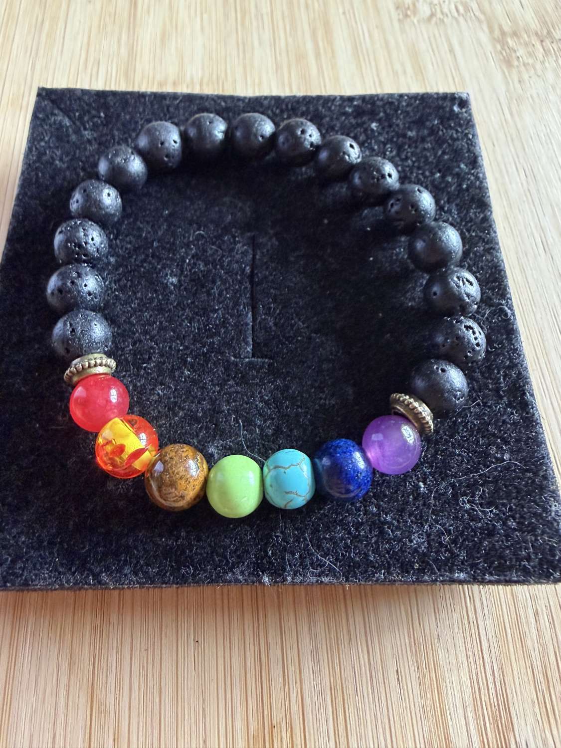 Chakra Bracelet, Lava Stone Chakra Bracelet, Lava Stone