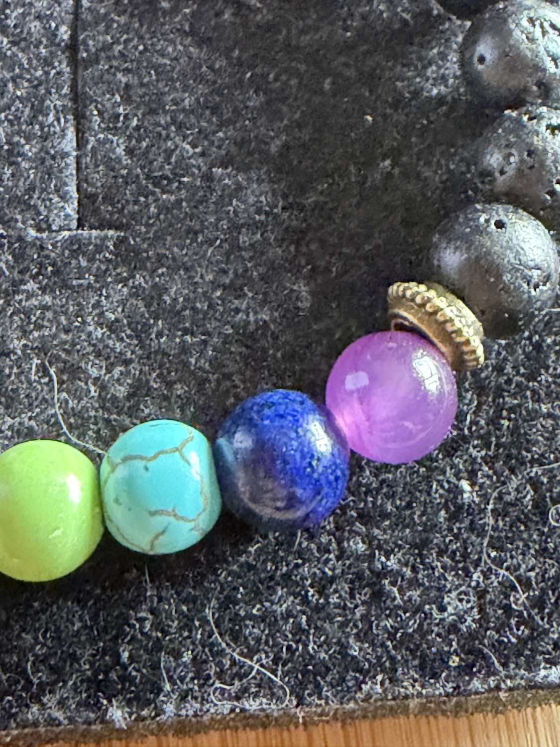 Chakra Bracelet, Lava Stone Chakra Bracelet, Lava Stone