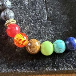 Chakra Bracelet, Lava Stone 2 Chakra Bracelet, Lava Stone 2