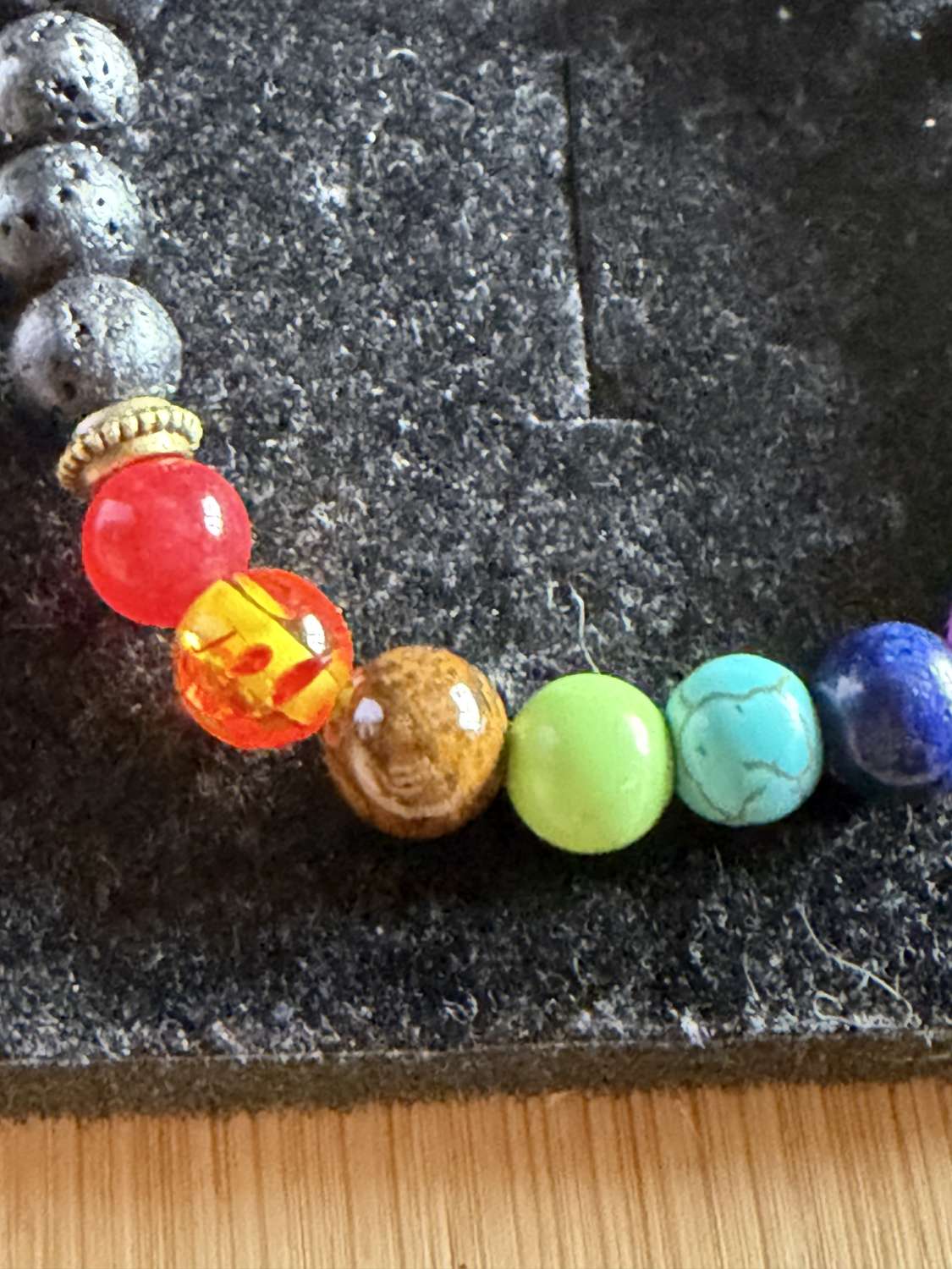 Chakra Bracelet, Lava Stone Chakra Bracelet, Lava Stone