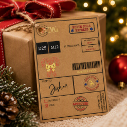 Personalised North Pole Express Gift Tag