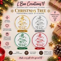 Christmas Tree Personalised Stickers