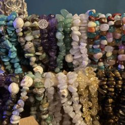 Mixed crystals elastic bracelet with charm 2