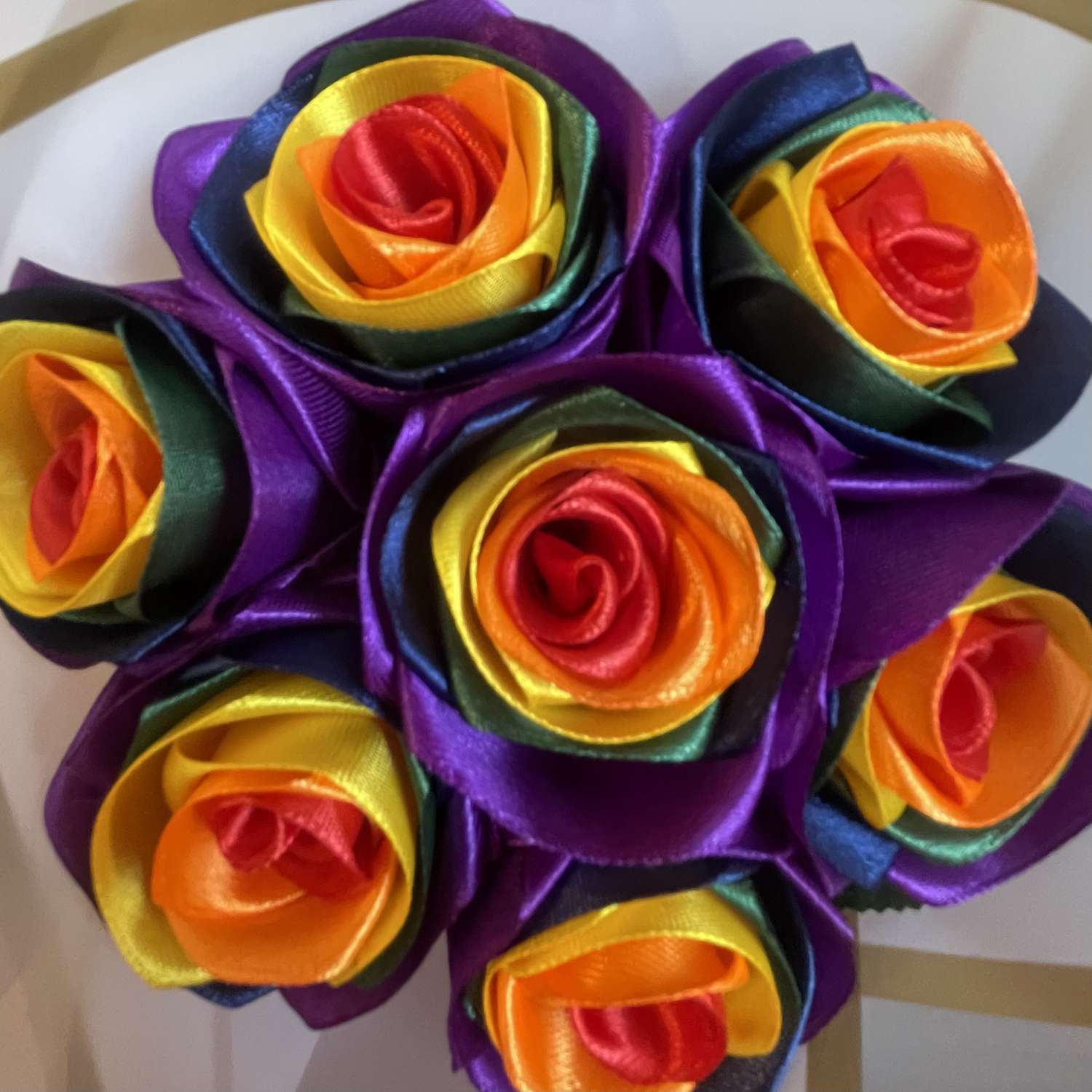 Handmade Rainbow Rose Bouquet Handmade Rainbow Rose Bouquet