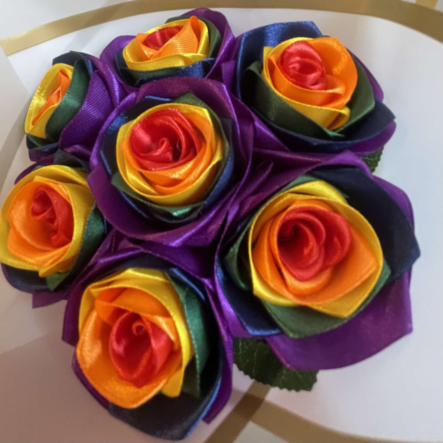 Handmade Rainbow Rose Bouquet Handmade Rainbow Rose Bouquet