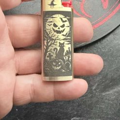 Halloween Scene Mini Bic lighter case