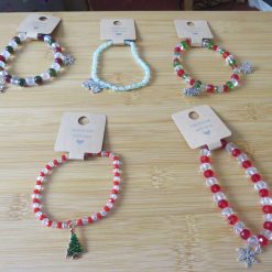 Christmas Glass Bead Bracelets