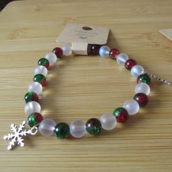 Christmas Glass Bead Bracelets size 7 inches 2