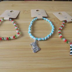 Christmas Glass Bead Bracelets