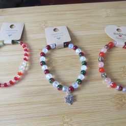 Christmas Glass Bead Bracelets