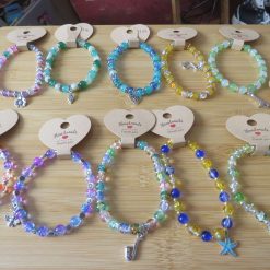 Handmade Glass Bead Bracelets- Size 7 inches