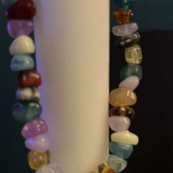 Mixed crystals elastic bracelet with charm 3