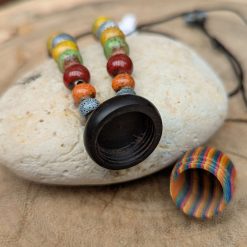 Rainbow Acorn necklace 1 Rainbow Acorn necklace 1