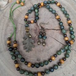 Oak leaf Jewellery set Jade 1