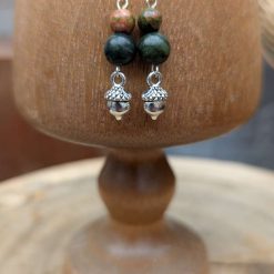 Oak Leaf Jewellery set, Jade, Unakite, Labradorite 1 Oak Leaf Jewellery set, Jade, Unakite, Labradorite 1