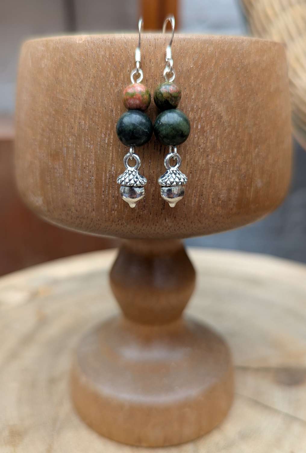 Oak Leaf Jewellery set, Jade, Unakite, Labradorite Oak Leaf Jewellery set, Jade, Unakite, Labradorite