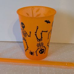 Orange plastic beaker skeleton