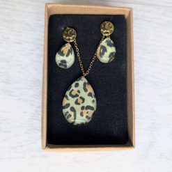 Leopard print jewellery set