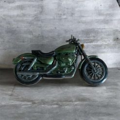 ✨ METALLIC GREEN CRUISER MOTORCYCLE RESIN DECORATION ✨
