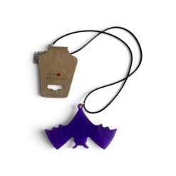🦇 PURPLE SPARKLE BAT NECKLACE — A J Creations Exclusive! 💜✨