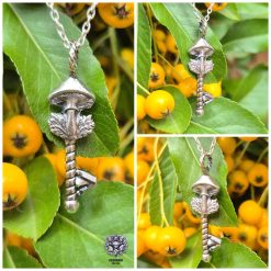 Pendant Only - Mushroom Sterling Silver Key Pendant