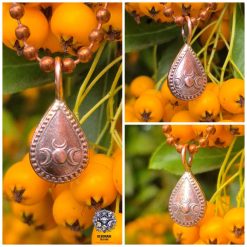 Bare Copper Moon Phases Pendant
