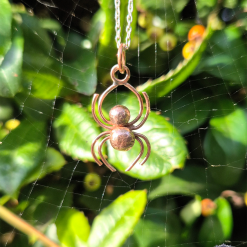 Bare Copper Spider Pendant