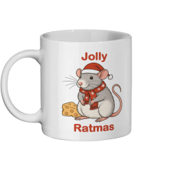 Merry Ratmas Christmas Tree Coffee Mug - White