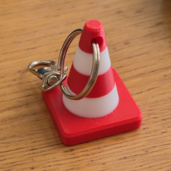 Traffic Cone Keyring
