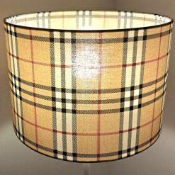 Vintage Burberry Lampshade handmade in the UK