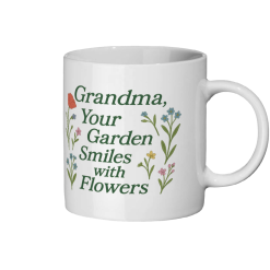 Grandma Your Garden Smiles With Flowers 104 Coffee Mug - White 1