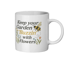 Keep Your Garden Buzzin With Flowers 107 Coffee Mug - White 1