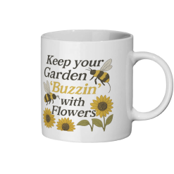 Keep Your Garden Buzzin With Flowers 108 Coffee Mug - White 1
