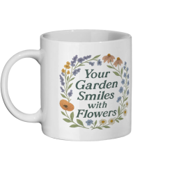 Your Garden Smiles With Flowers 101 Coffee Mug - White