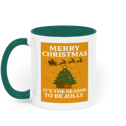 To My Husband at Christmas, I Love You Coffee Mug - Green and White