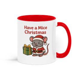 Have a Mice Christmas Santa Mouse Coffee Mug - Red and White 1 Have a Mice Christmas Santa Mouse Coffee Mug - Red and White 1