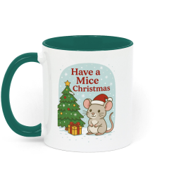 Merry Christmas Mouse Coffee Mug - White