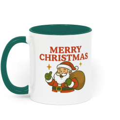 To My Husband at Christmas, I Love You Coffee Mug - Green and White