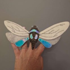 Felt Cicada Bug - Blue and Grey