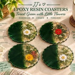 Beautiful Blue & White Epoxy Resin Food-Safe Serving Dish
