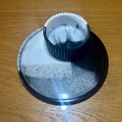 White & Charcoal Marble-Effect Epoxy Resin Trinket Pot with Lid