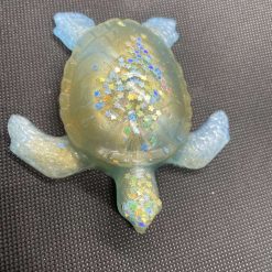 Resin bronze and blue turtle with star glitter 1 Resin bronze and blue turtle with star glitter 1