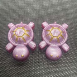 Resin x2 purple and gold turtles