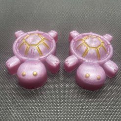 Resin x2 purple and gold turtles 1
