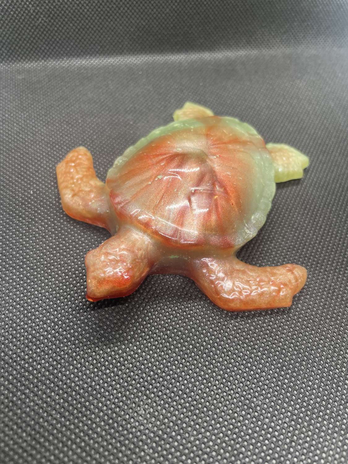 Handmade teal and bronze resin turtle Handmade teal and bronze resin turtle