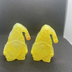 X2 Resin yellow glitter gnomes